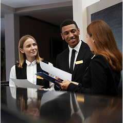 Discreet hotel service interaction